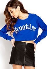 Cropped Brooklyn Sweatshirt at Forever 21