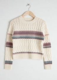 Cropped Cable knit sweater at & Other Stories