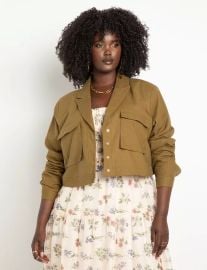 Cropped Cargo Jacket by Eloquii at Eloquii