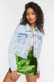 Cropped Denim Trucker Jacket at Forever 21