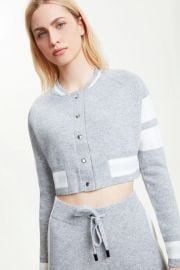 Cropped Edison Cashmere Bomber by Zoe Jordan at Zoe Jordan