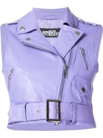 Cropped Leather Biker Vest at Farfetch