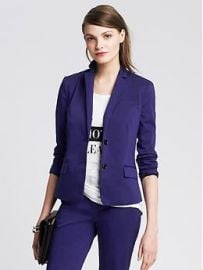 Cropped Sateen Blazer at Banana Republic