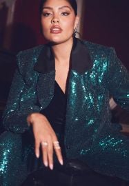 Cropped Sequin Blazer Eloquii at Eloquii