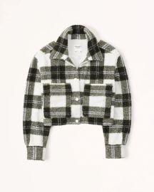 Cropped Sherpa Jacket at Abercrombie and Fitch