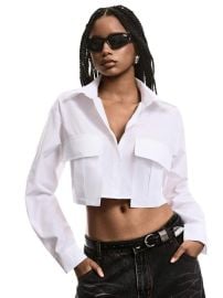 Cropped Shirt at Shein