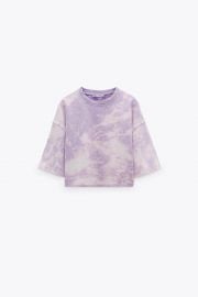 Cropped Tie Dye T-shirt at Zara