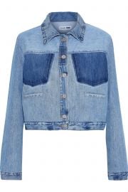 Cropped Two-Tone Denim Jacket by Re Done with Levis at The Outnet