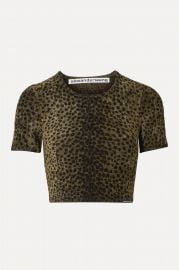 Cropped animal-print chenille top at Net A Porter