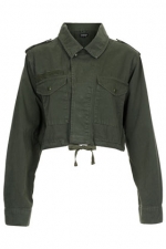 Cropped army jacket at Topshop at Topshop