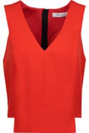 Cropped asymmetric crepe top at The Outnet