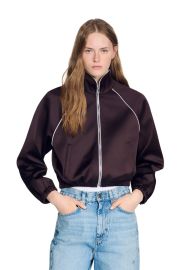 Cropped embroidered satin jacket at Nordstrom
