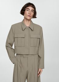 Cropped jacket with pockets - Woman MANGO USA at Mango