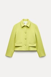 Cropped pocket jacket at Zara