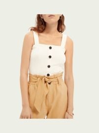 Cropped ribbed top  Tanks  Ladies Clothing at Scotch  Soda at Scotch & Soda