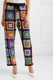 Cropped sequined georgette pants at Net A Porter