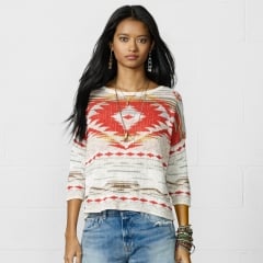 Cropped sleeve sweater at Ralph Lauren