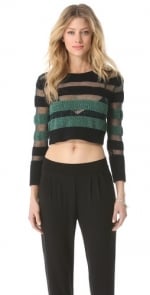 Cropped stripe sweater by Vena Cava at Shopbop