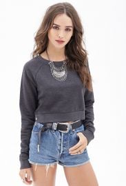 Cropped sweatshirt at Forever 21