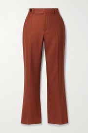 Cropped wool-canvas flared pants at Net a Porter