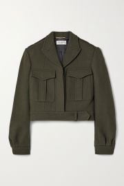 Cropped wool-gabardine jacket at Net A Porter