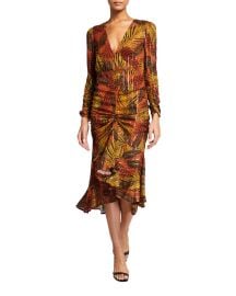 Crosby Ave. Printed Midi Dress at Neiman Marcus