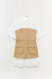 Crosby Mini Dress - Khaki Multi SIMKHAI at Simkhai