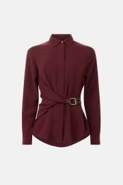 Cross Cinched Collared Top by Lauren Ralph Lauren Rent the Runway at Rent the Runway