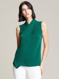 Cross Neck Top at Halston