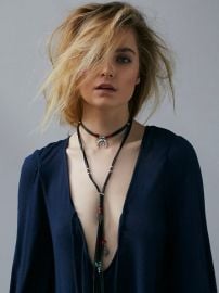 Cross Plains High Low Collar in Oliv at Free People