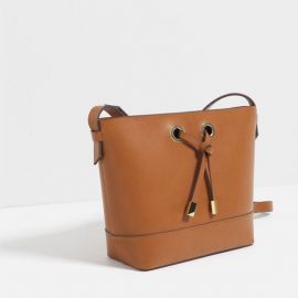 Crossbody Bag with Gold Hardware at Zara