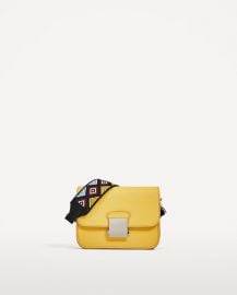 Crossbody Bag with Multicolored Strap at Zara