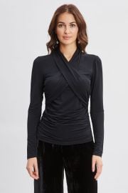 Crossover Ruched Knit Elie Tahari at Elie Tahari