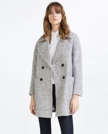 Crossover Wool Coat at Zara