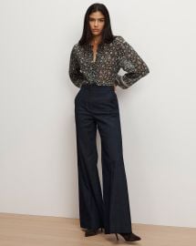 Crue Wide-Leg Denim Pant in Midnight Dark Wash at Veronica Beard