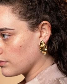 Crumpled Metal Post Earring ALEXIS BITTAR at ALEXIS BITTAR