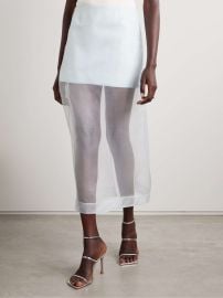 Crush layered silk-organza midi skirt at Net a Porter