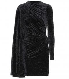 Crushed velvet minidress at Mytheresa