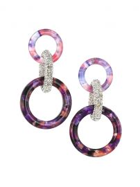 Crystal & Acetate Triple Hoop Earrings by Lele Sadoughi at Saks Fifth Avenue