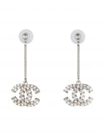 Crystal CC Drop Earrings by Chanel at The Real Real