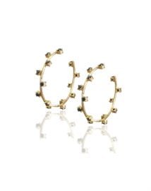 Crystal CZ Hoops - Black - at Hyperbole Accessories