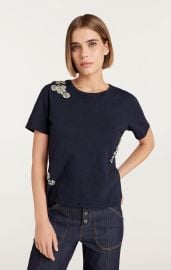 Crystal Chrysanthemum Shrunken Tee curated on LTK at Cinq a Sept