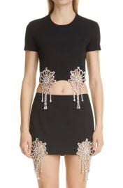 Crystal Crochet Cutout Crop Top at Nordstrom