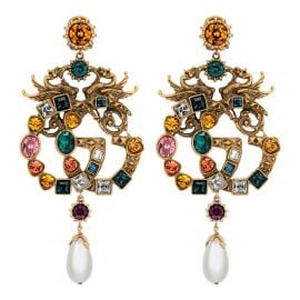 Crystal Double G earrings at Gucci