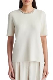 Crystal Embellished Milano Stitch Cashmere Sweater at Nordstrom Rack