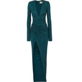 Crystal-Embellished Ruched Gown by Alexandre Vauthier at Net A Porter