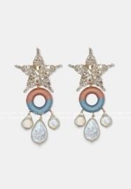 Crystal Embellished Star Drop Earrings by MaryJane Claverol at MaryJane Claverol