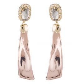 Crystal Encrusted Scooped Drop Post Earring at Alexis Bittar