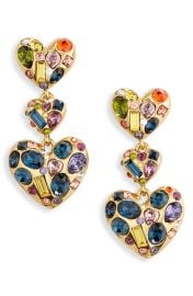 Crystal Heart Drop Earrings at Nordstrom