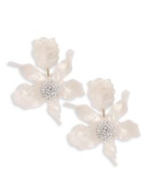 Crystal Lily Clip-On Earrings  Lele Sadoughi at Saks Fifth Avenue